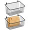 mDesign Metal Wall Mount Hanging Basket for Home Storage, 2 Pack